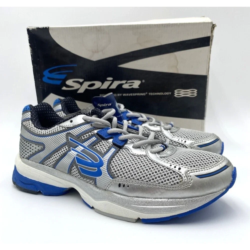 Spira GENESIS X Men's LIGHTLY USED Running Shoe Steel/Royal Multiple Sizes